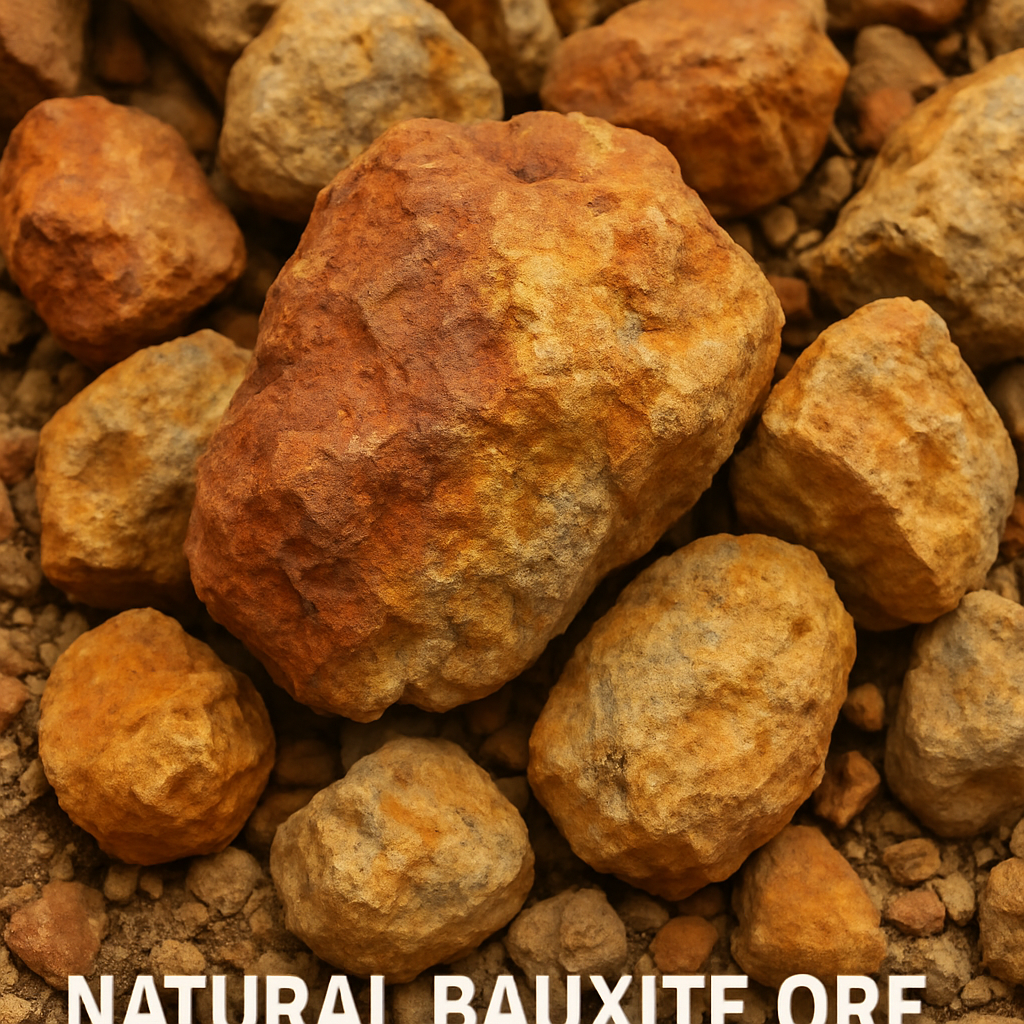 Natural bauxite ore, the primary source of alumina