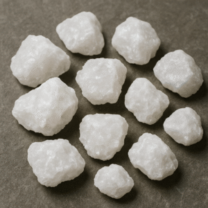 White corundum stones