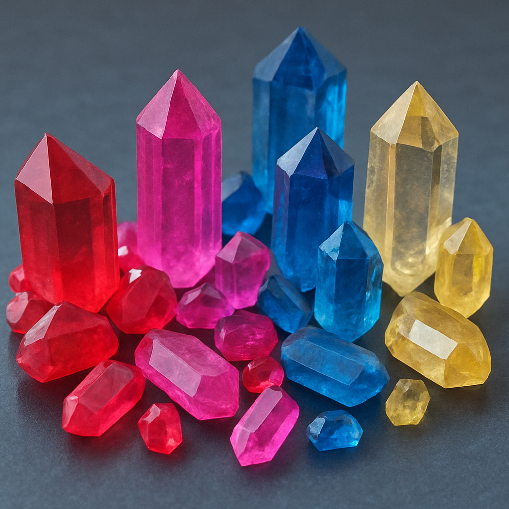 Synthetic corundum crystals