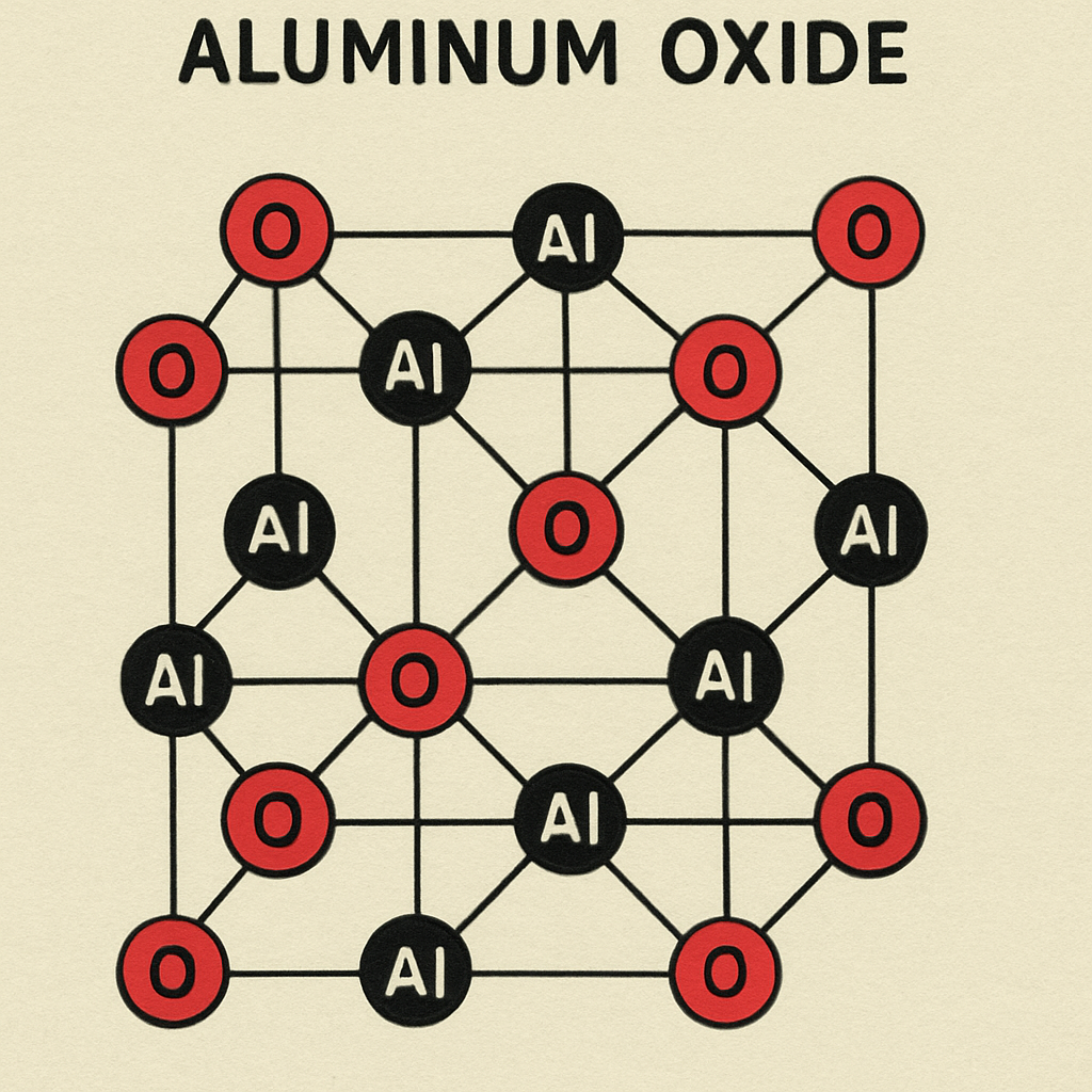 Aluminum oxide crystal structure