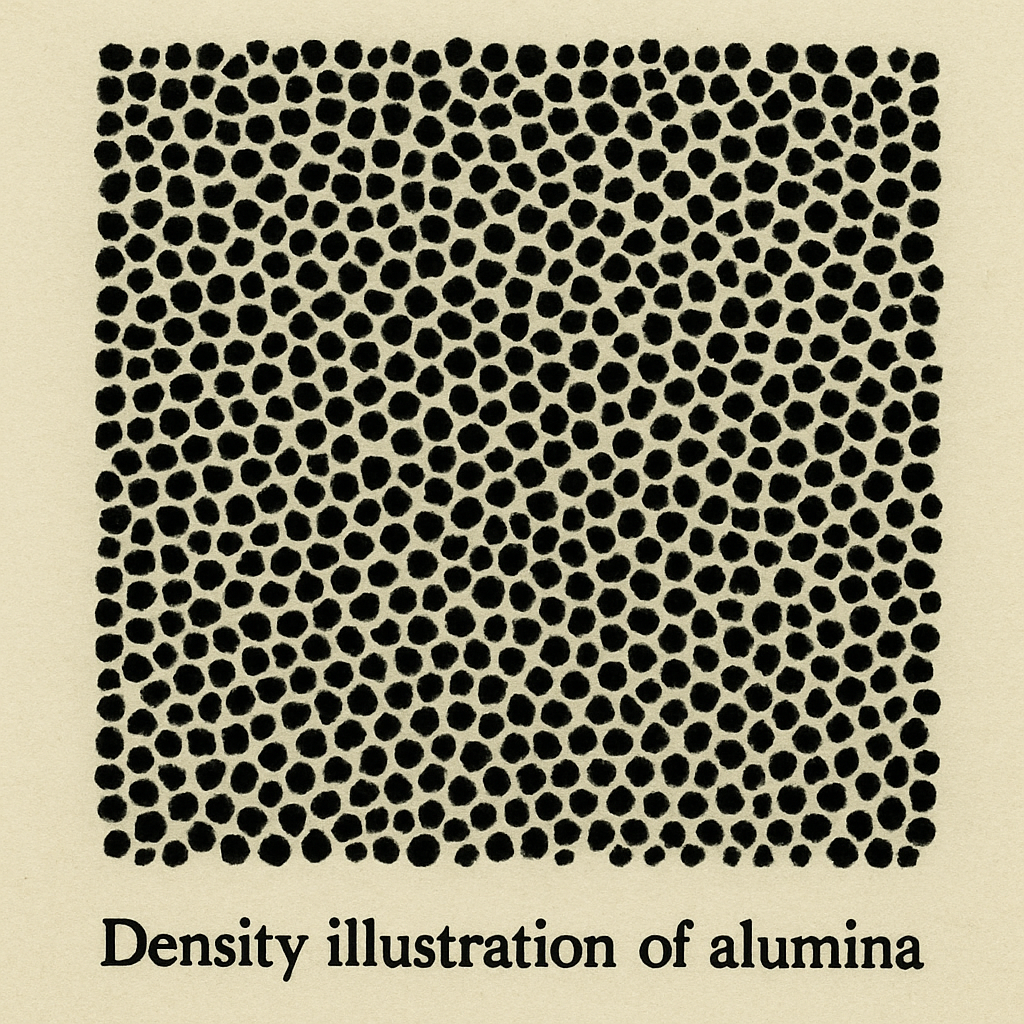 Density illustration of alumina