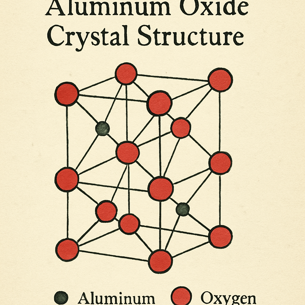 Aluminum oxide crystal structure