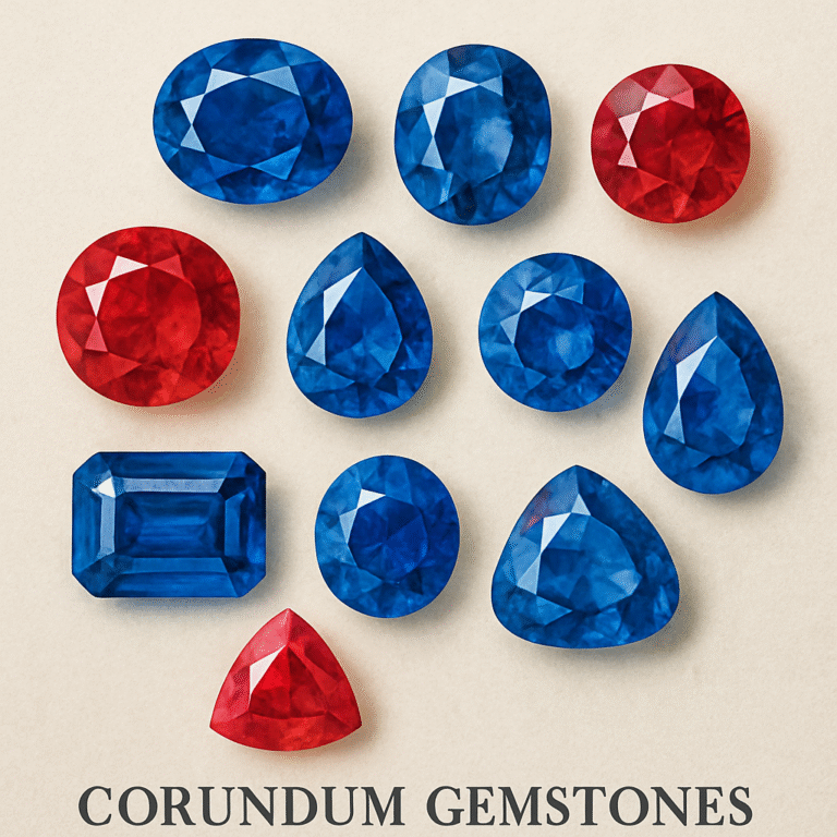 Image of Corundum Gemstones crystal form of aluminum oxide