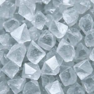 Close-up of alumina crystals