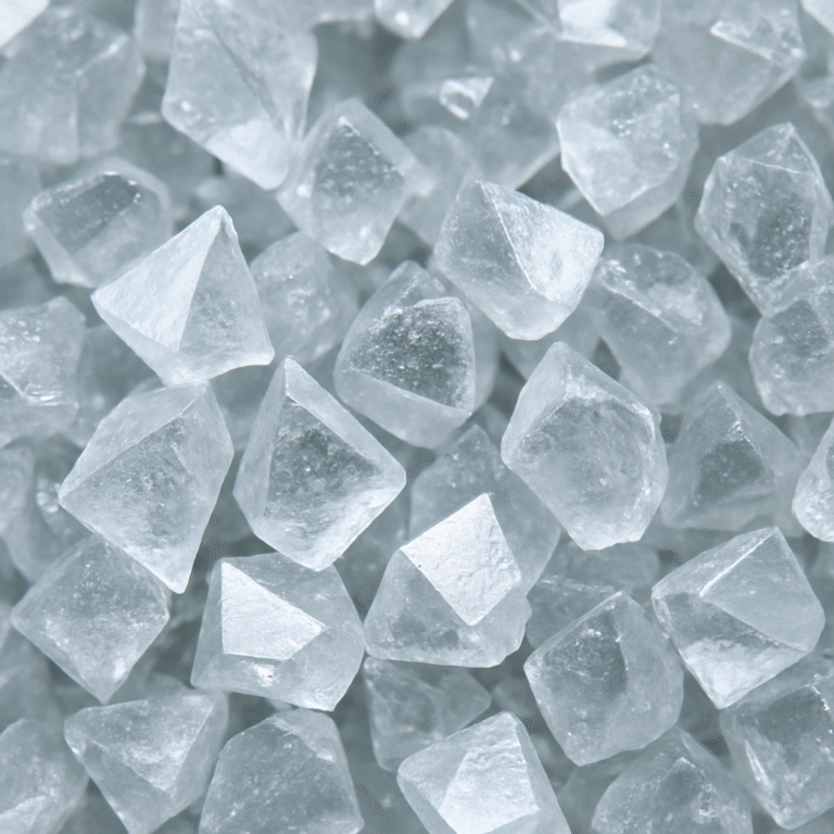 Close-up of alumina crystals