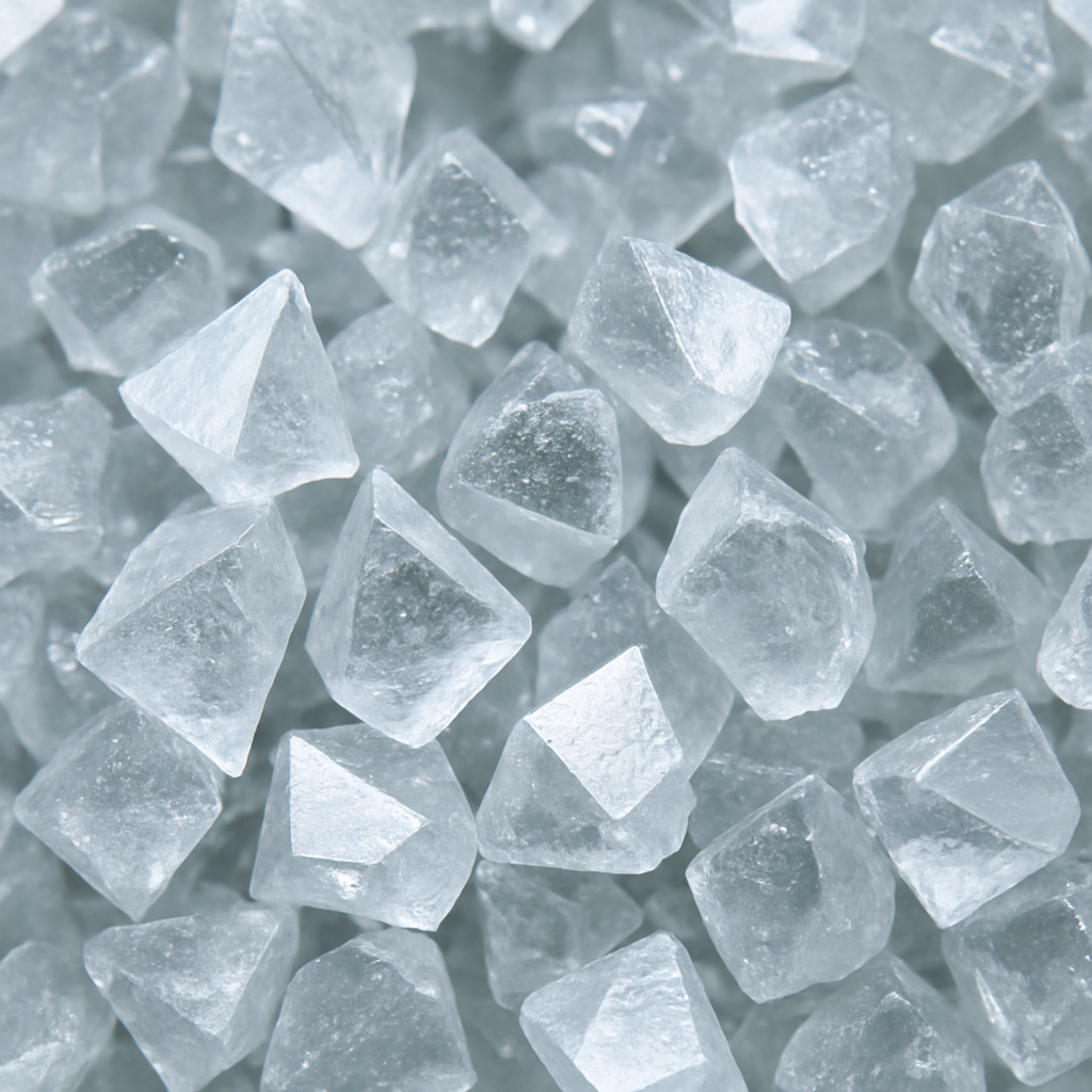 Close-up of alumina crystals