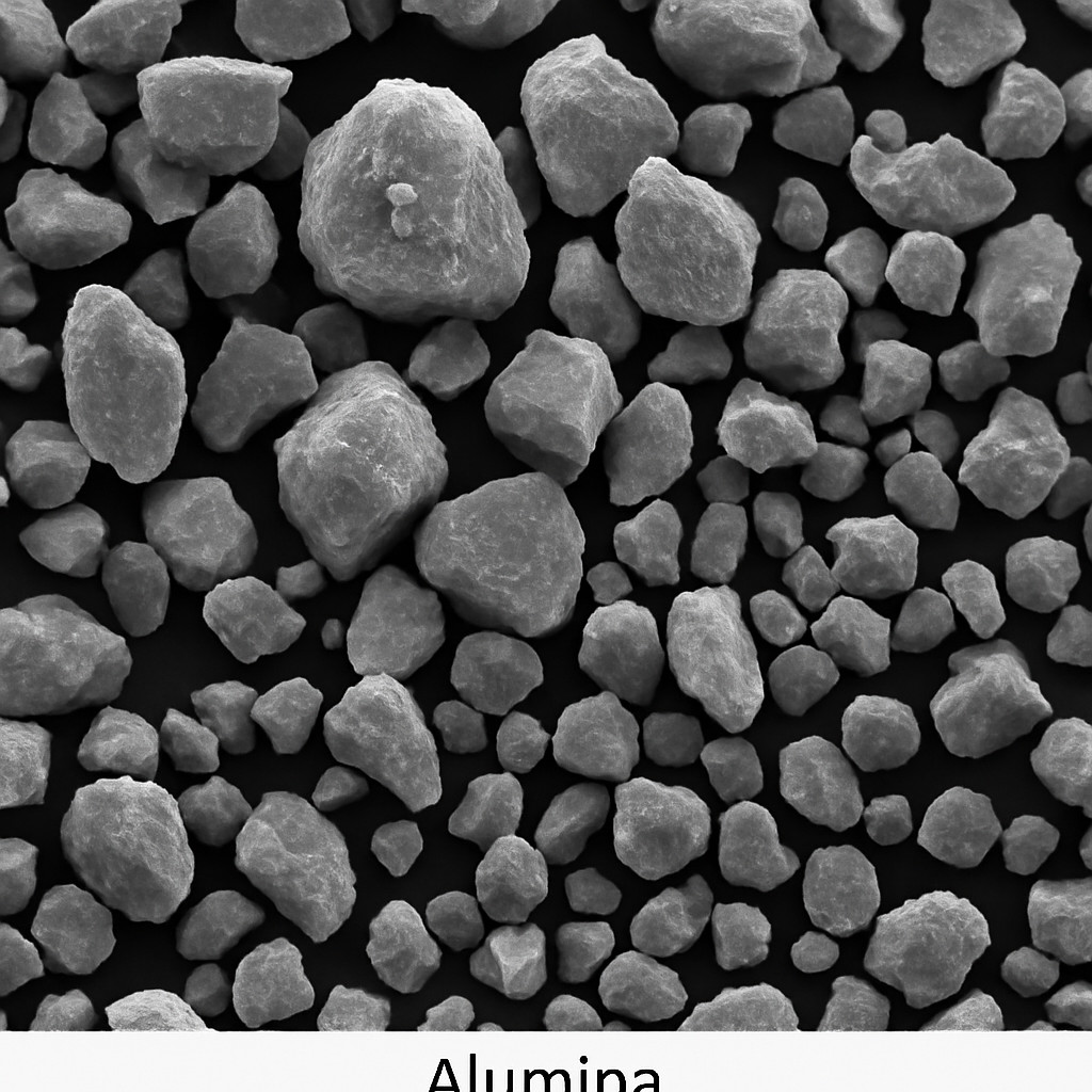 White Fused Alumina White Corundum 1 Microscopic view of alumina particles