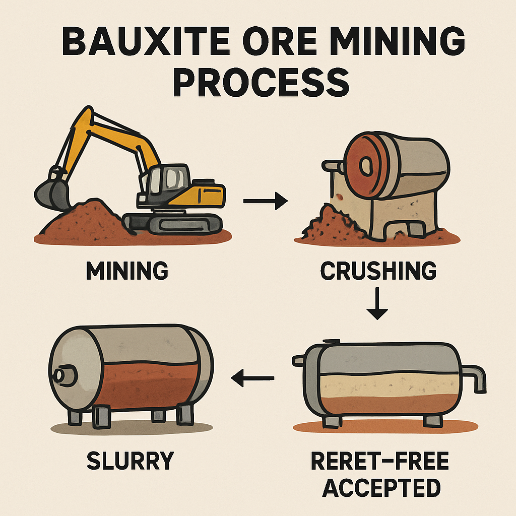 Bauxite ore mining process where is alumina found