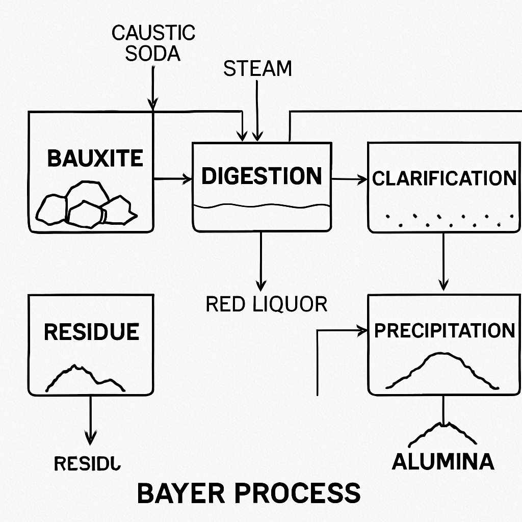 Bayer process diagram
