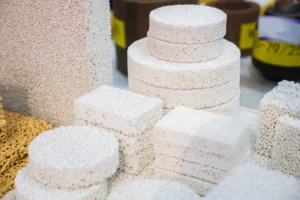 “Aluminum oxide powder (Al₂O₃) fine white industrial material for abrasives and ceramics.”